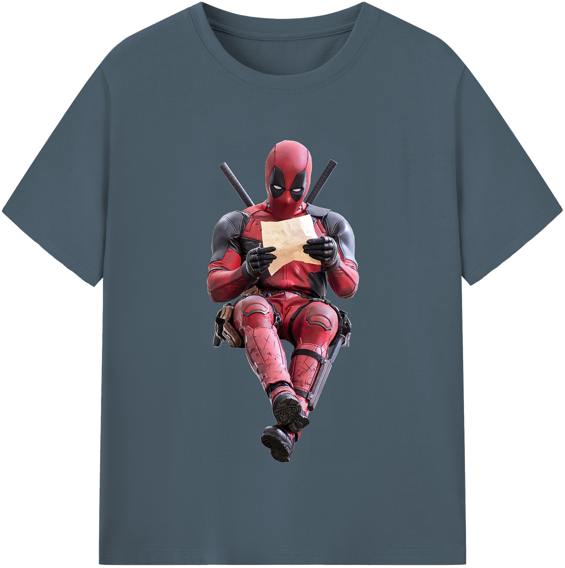 （画像用） Deadpool デッドプール 綿100％半袖Tシャツ（フロントプリント）